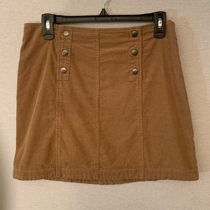 Hollister tan corduroy high waist skirt medium